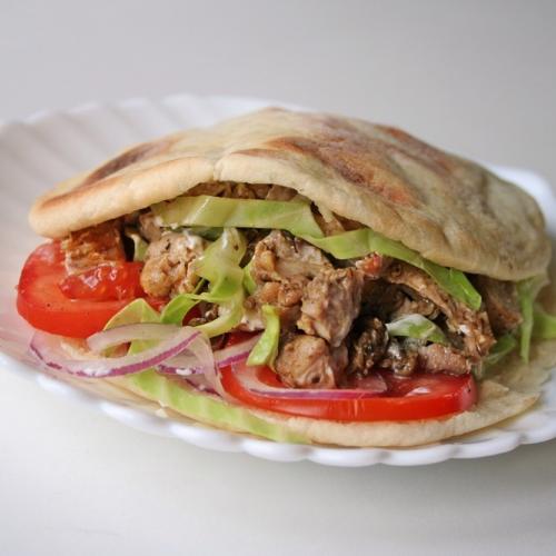 Kurací kebab v pita placke